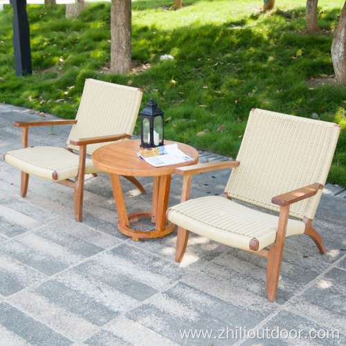 Wood Garden Chair Rattan Outdoor Patio Chairs